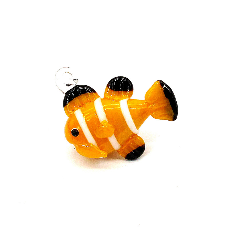 Aquarium Fish Japan - ของตกแต่งตู้ปลา รูปปั้นปลาการ์ตูนแก้วมูราโน่ทำมือ ของประดับตกแต่งสไตล์ญี่ปุ่น น่ารัก จี้รูปสัตว์ทะเลขนาดเล็ก