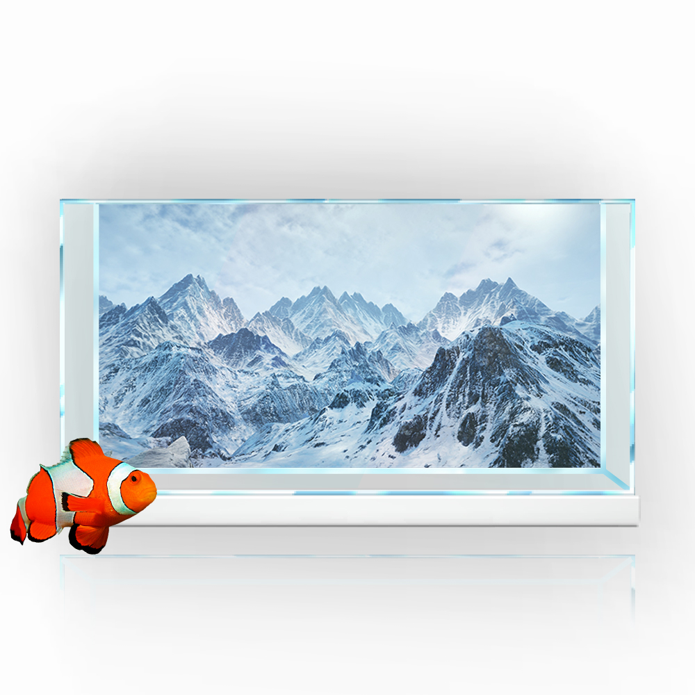 Aquarium Fish Wallpaper Hd - Aquarium สติ๊กเกอร์ติดผนัง,เย็น Snow Mountain 3D HD