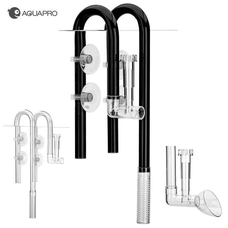 Aquarium Fish Waste Collector - AQUAPRO พลาสติก Inflow Outflow Inlet Outlet