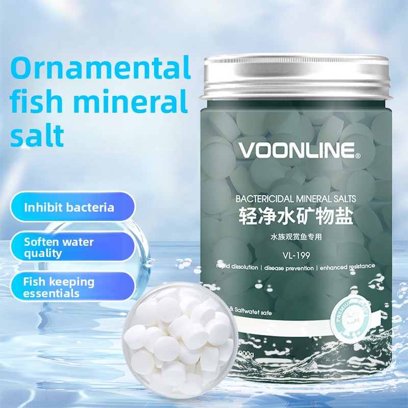 Aquarium Goldfish - เกลือแร่สำหรับตู้ปลา VOONLINE สำหรับปลาที่อาศัยในน้ำจืด ช่วยต้านเชื้อแบคทีเรียและปรับสภาพน้ำสำหรับปลาทองและปลาคาร์ฟ ช่วยลดความเครียด