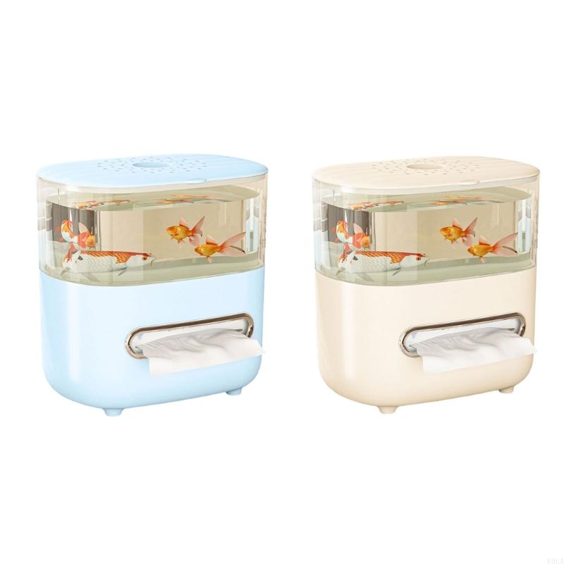 Aquarium Fish Japan - 2025ใหม่Creative 2 In 1ถังปลากล่องกระดาษทิชชูการออกแบบAquariumคุณลักษณะสำหรับตกแต่งบ้านมัลติฟังก์ชั่ใช้ทำความสะอาดง่าย