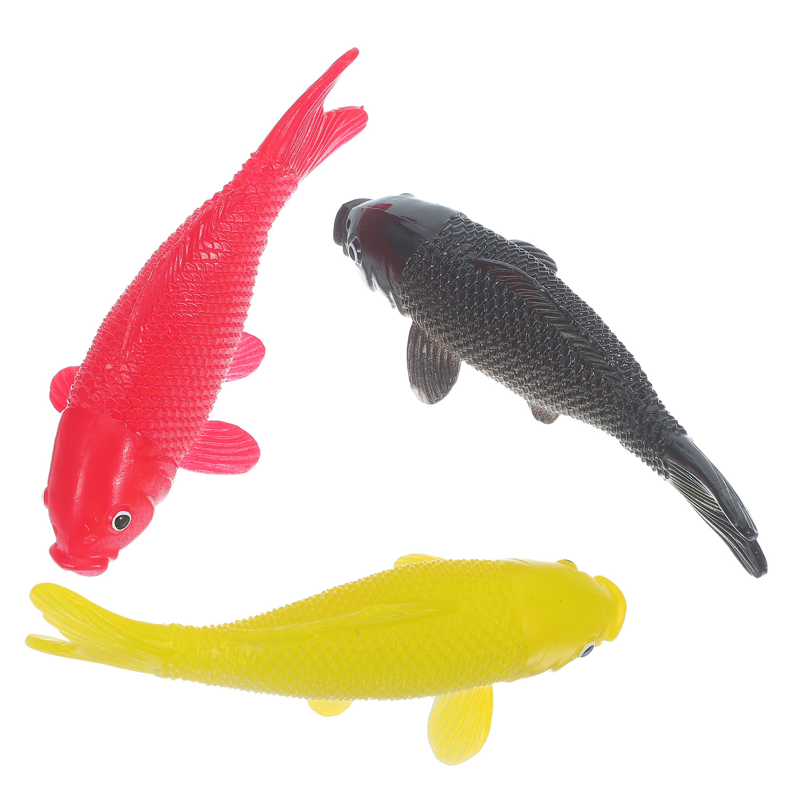 Aquarium Goldfish - ของเล่นปลาประดิษฐ์ 3 ชิ้น รูปปลาพลาสติกเหมือนจริง ของตกแต่งตู้ปลา ปลาทอง