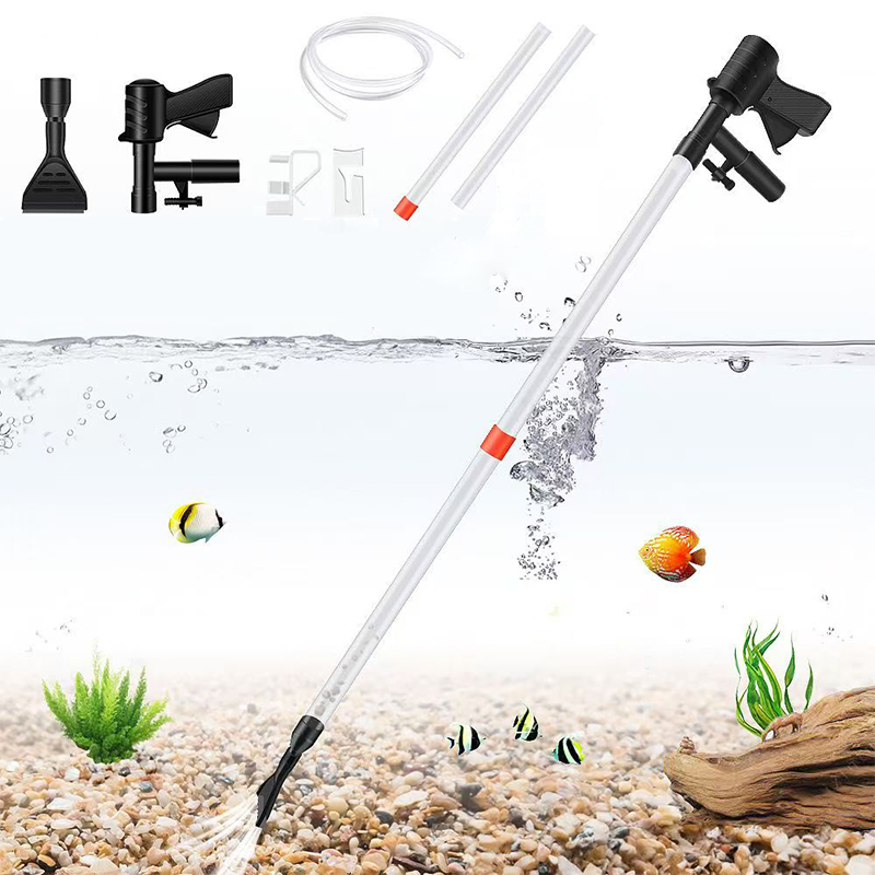 Aquarium Fish Waste Collector - ปั๊มเปลี่ยนน้ำตู้ปลา อุปกรณ์ทำความสะอาดตู้ปลา เครื่องดูดน้ำ เครื่องเปลี่ยนทรายกรวด ปั๊มกรองแบบไซฟอน แบบใช้มือ