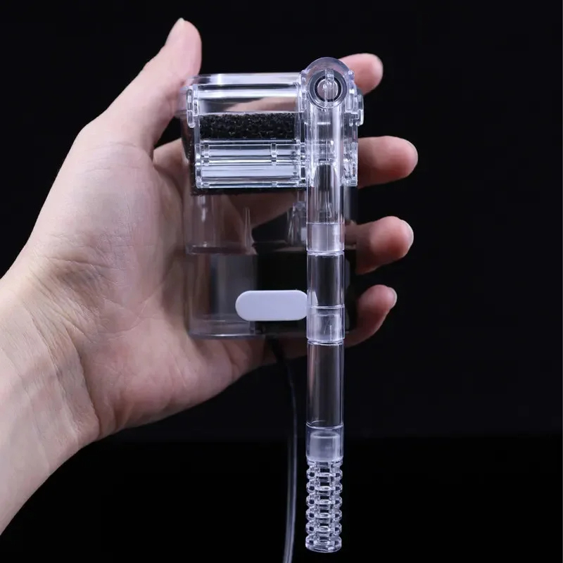 Aquarium Fish Waste Collector - ตัวกรองแบบแขวนใหม่สำหรับตู้ปลา, ตัวกรองขนาดเล็ก, USB, 2.5W, 250 ลิตร/ชม.