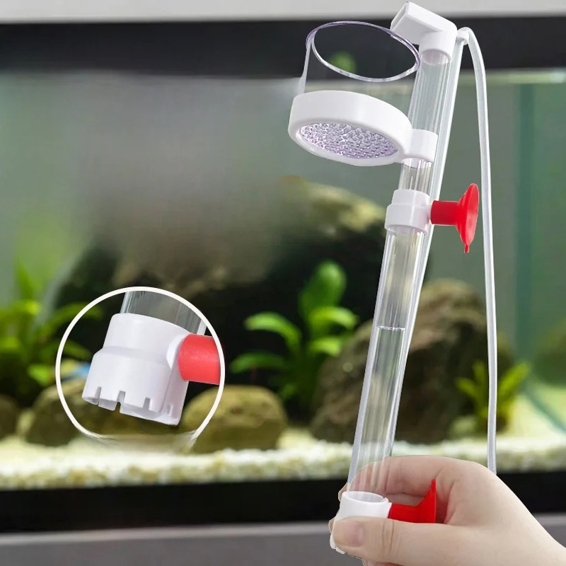 Aquarium Fish Waste Collector - เครื่องเก็บของเสียจากปลาในตู้ปลา เครื่องทำความสะอาดกากด้านล่างตู้ปลา ระบบกรองน้ำหมุนเวียน เครื่องดูดกรวดแบบไซฟอน อุปกรณ์แยกและทำความสะอาด