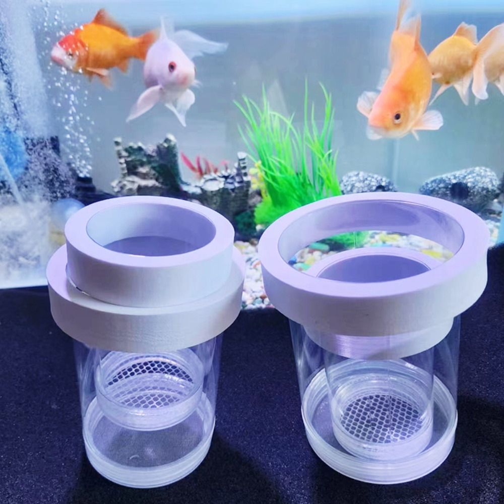 Aquarium Fish Waste Collector - พลาสติกลอยปลา Breeding การแยกกล่อง Aquarium Breeder Feeder