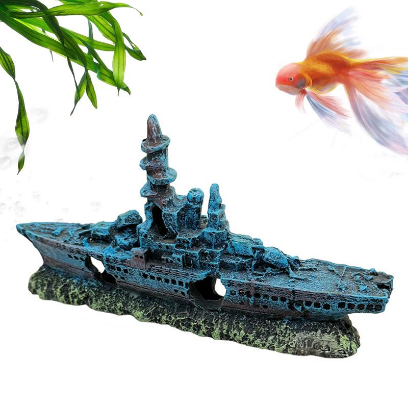 Aquarium Fish For Sale - ถังปลา Shipwreck ตกแต่งถังปลาเครื่องประดับถังปลา Shipwreck Decor Sunken