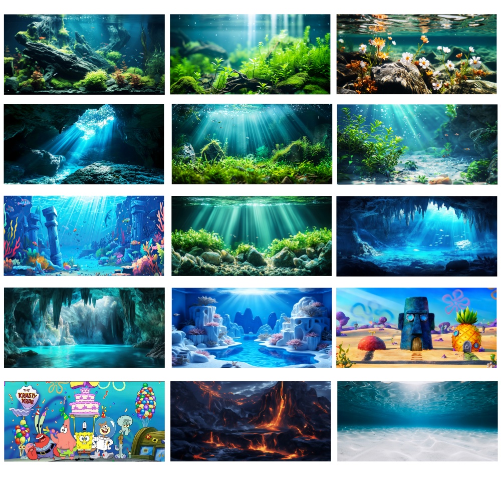 สติกเกอร์พื้นหลังตู้ปลา 80x40  - Aquarium Fish Wallpaper Hd บทวิจารณ์และราคา