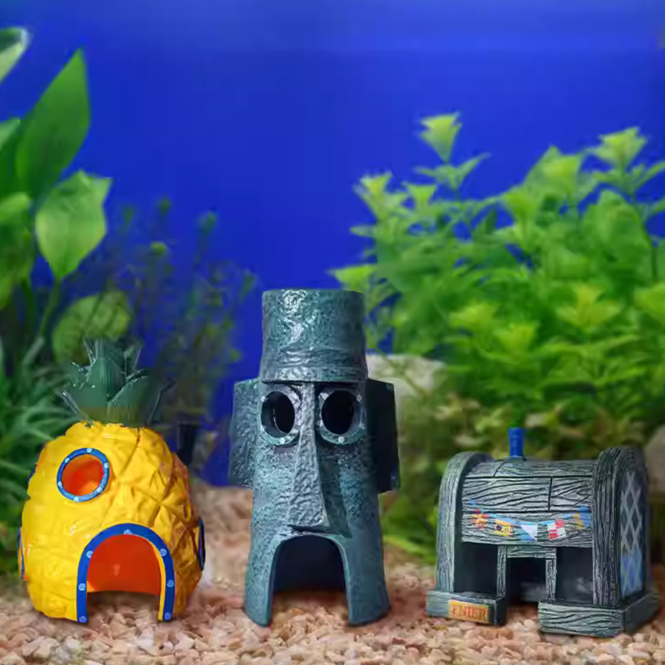 ของตกแต่งตู้ปลา 3 ชิ้น รูปการ์ - Aquarium Fish Japan บทวิจารณ์และราคา