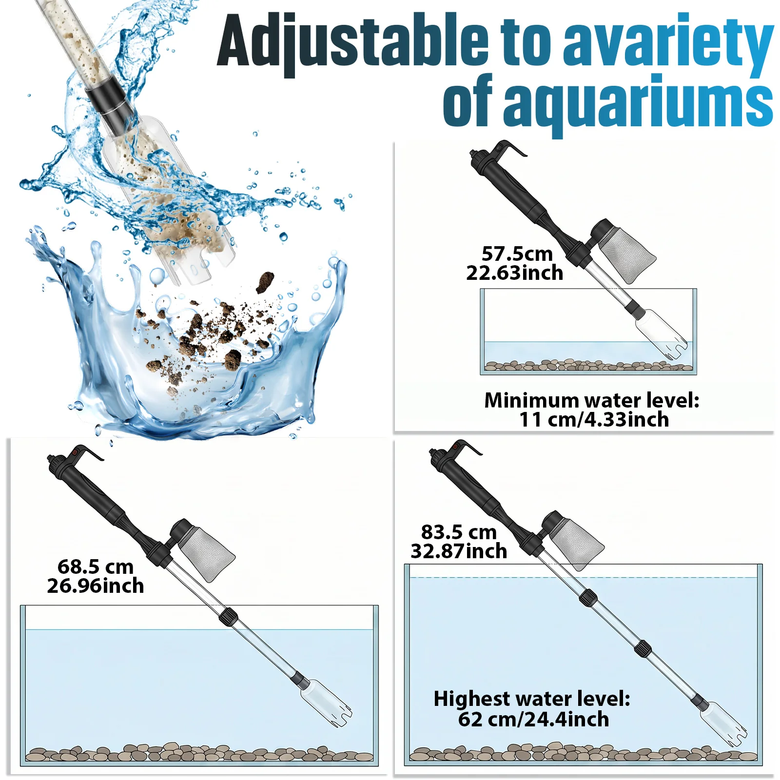 เครื่องดูดทำความสะอาดกรวดในตู้ - Aquarium Fish Waste Collector บทวิจารณ์และราคา