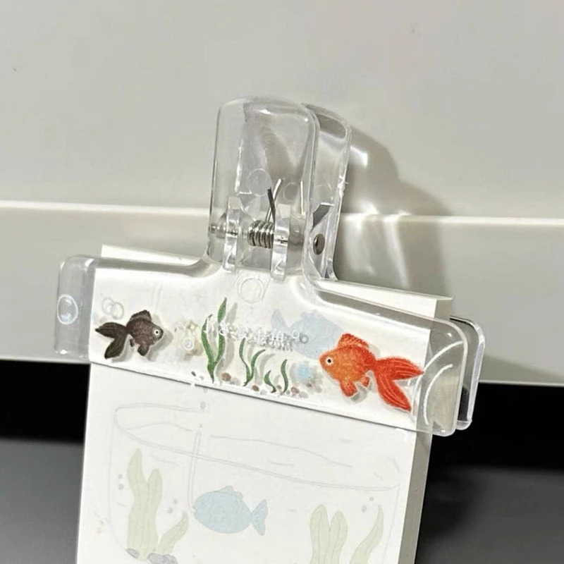 คลิปหนีบกระดาษอะคริลิคใส 1 ชิ้ - Aquarium Goldfish บทวิจารณ์และราคา