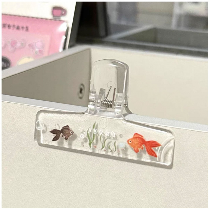 คลิปหนีบกระดาษอะคริลิคใส 1 ชิ้ - Aquarium Goldfish บทวิจารณ์และราคา