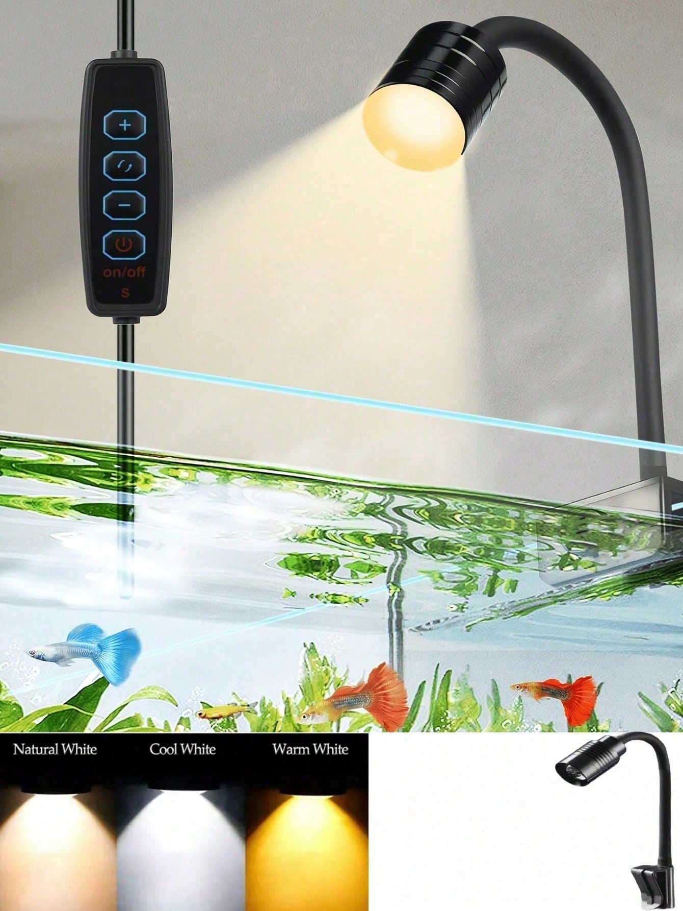 ไฟตู้ปลาแบบ USB, ไฟสปอตไลท์ซูม - Aquarium Goldfish บทวิจารณ์และราคา