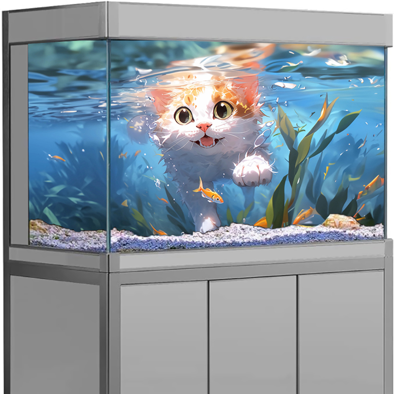 สติกเกอร์ติดพื้นหลังตู้ปลา 3 ม - Aquarium Fish Wallpaper Hd บทวิจารณ์และราคา