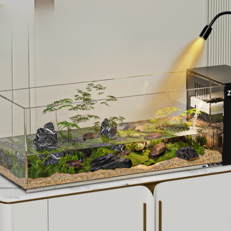 ‌ ตู้เลี้ยงเต่า - ระบบนิเวศผสม - Aquarium Goldfish บทวิจารณ์และราคา