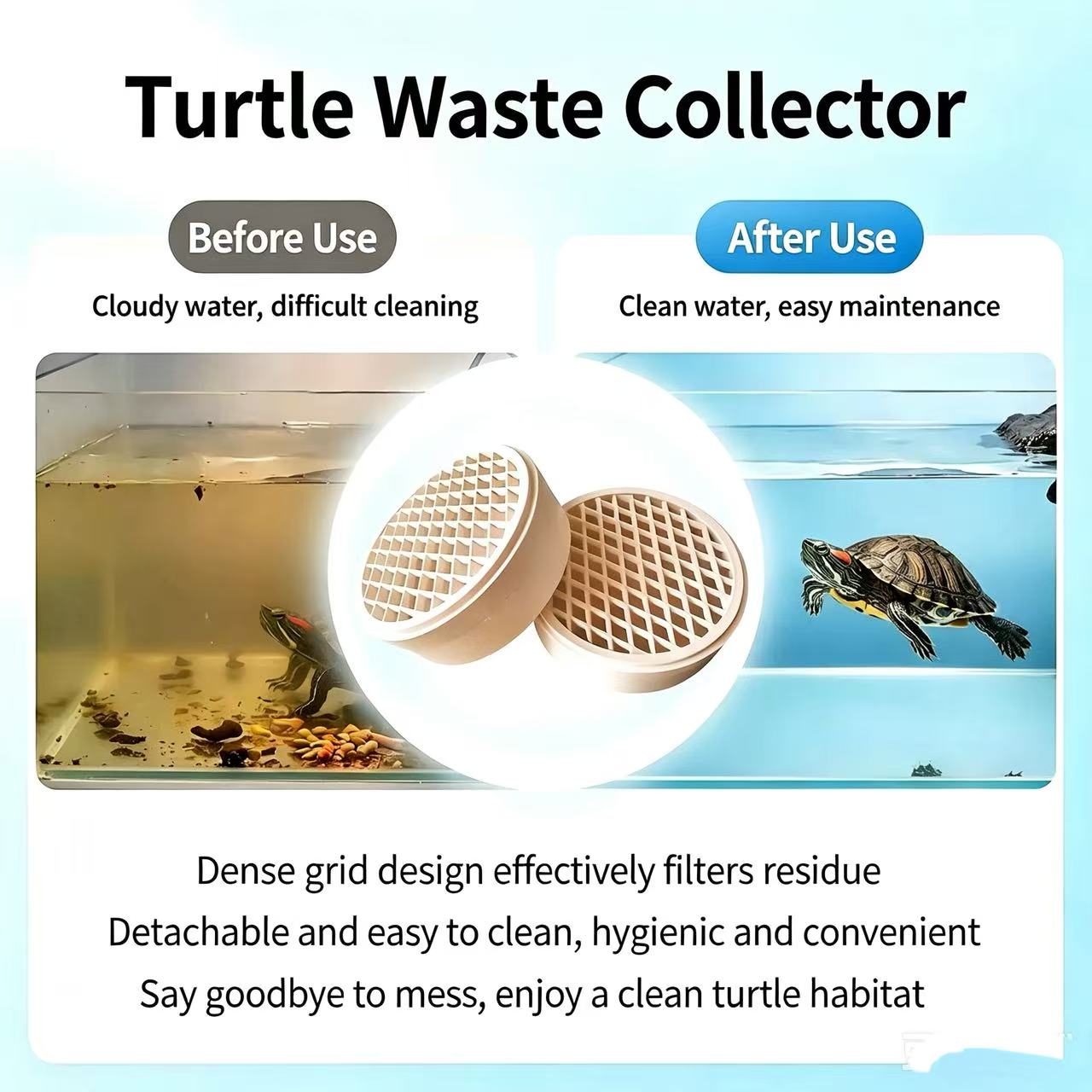 เครื่องเก็บอุจจาระเต่าแบบถอดได - Aquarium Fish Waste Collector บทวิจารณ์และราคา