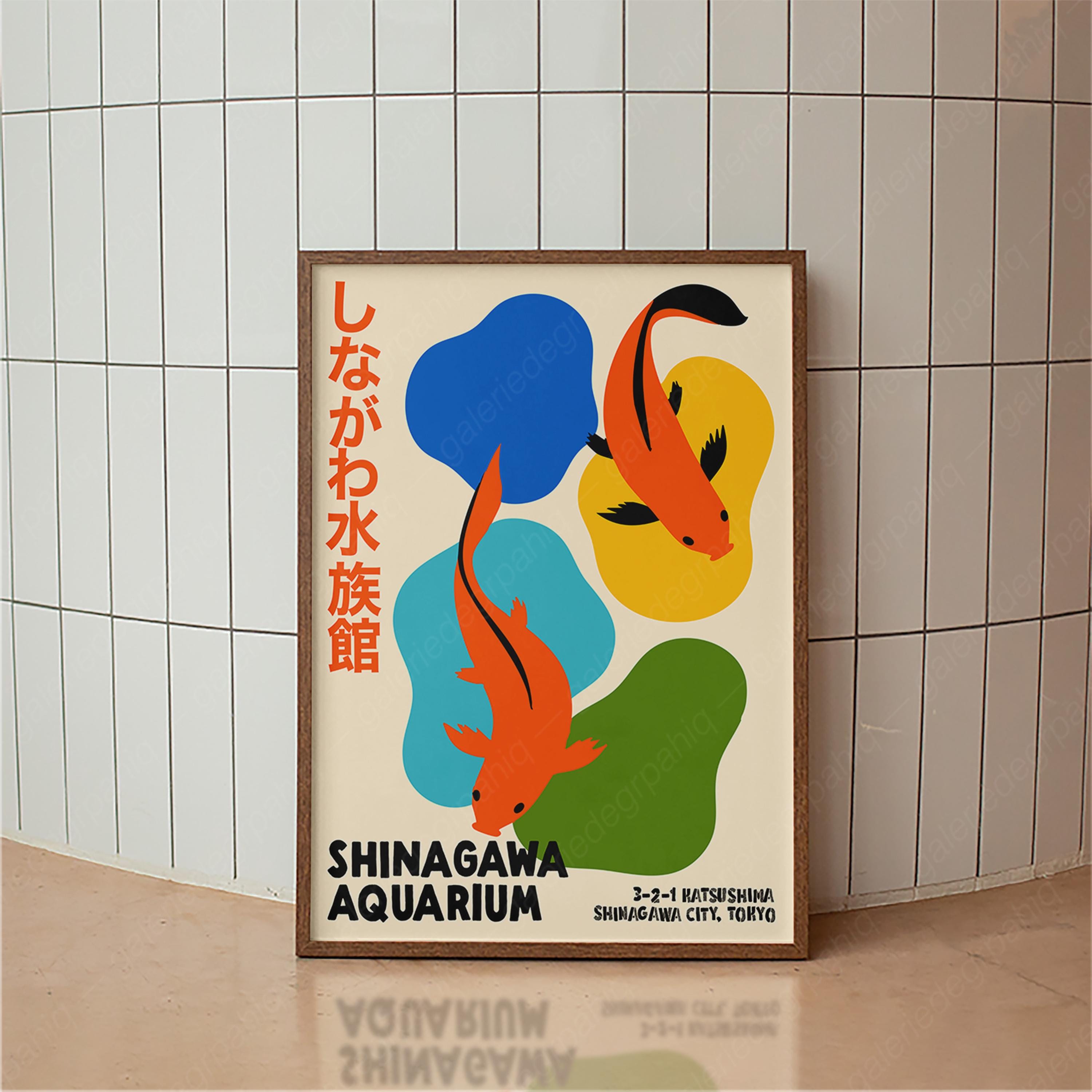 โปสเตอร์ปลาคาร์พญี่ปุ่นสไตล์เร - Aquarium Fish Japan บทวิจารณ์และราคา