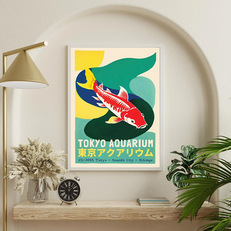 ญี่ปุ่นความงามปลาโปสเตอร์ Toky - Aquarium Fish Japan บทวิจารณ์และราคา