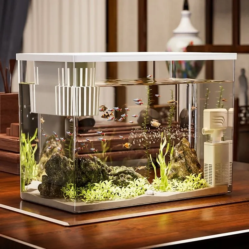 PET + ABS ถังปลาใหม่โปร่งใสพร้ - Aquarium Goldfish บทวิจารณ์และราคา